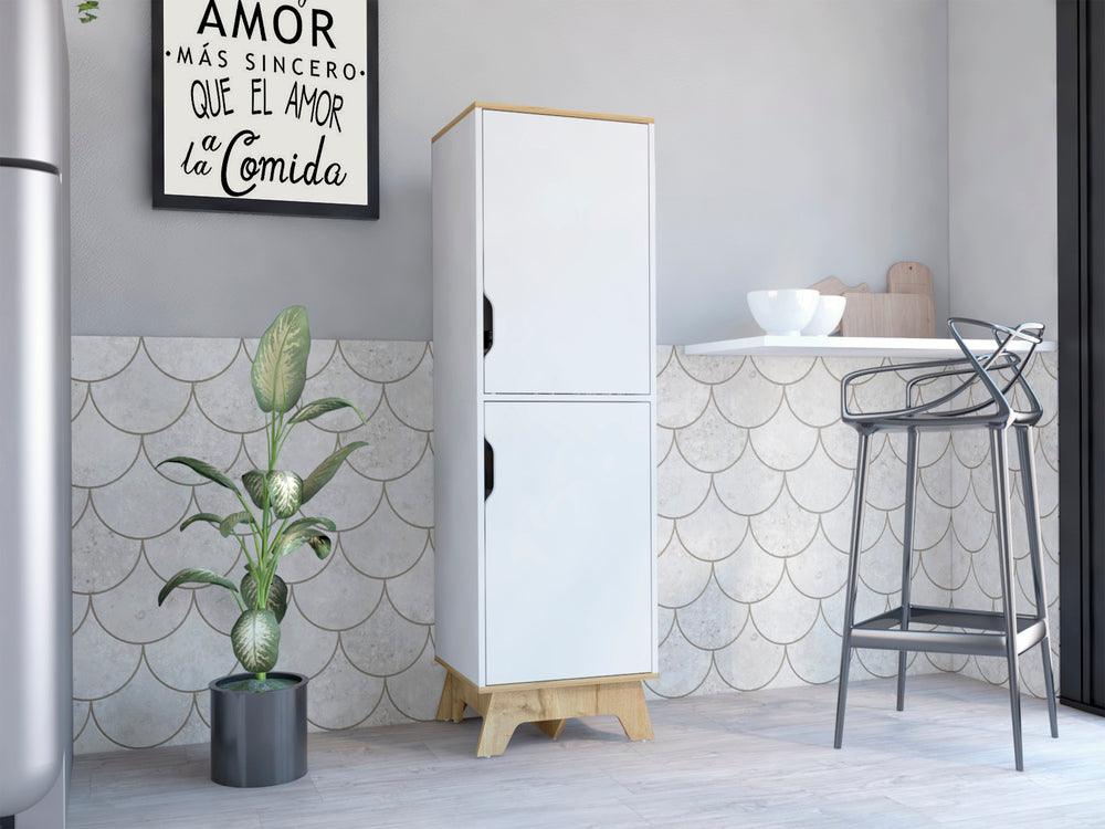 Alacena Vivox, Blanco Perla, con Dos Puertas y Cuatro Entrepaños ZF - VIRTUAL MUEBLES