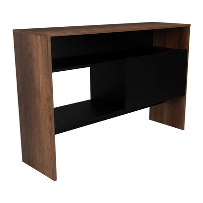 Mueble Recibidor Clasic, Cobre y Wengue, con Dos Puertas y Dos Entrepaños