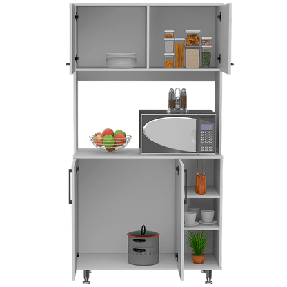 Alacena Keira, Blanco, con Entrepaños Para Ubicar Elementos de Cocina - VIRTUAL MUEBLES