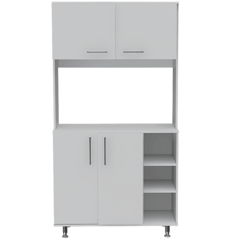 Alacena Keira, Blanco, con Entrepaños Para Ubicar Elementos de Cocina - VIRTUAL MUEBLES