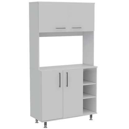 Alacena Keira, Blanco, con Entrepaños Para Ubicar Elementos de Cocina - VIRTUAL MUEBLES