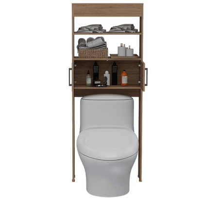 Gabinete de Baño Oporto, Miel, con Variedad de Entrepaños - VIRTUAL MUEBLES