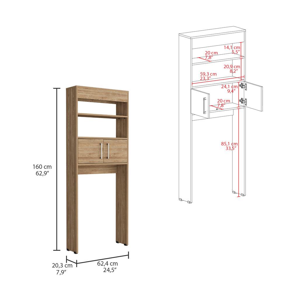 Gabinete de Baño Oporto, Miel, con Variedad de Entrepaños - VIRTUAL MUEBLES