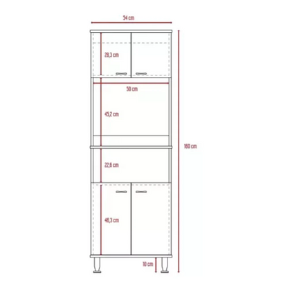 Mueble Alacena Fenix RTA Blanco Wengue