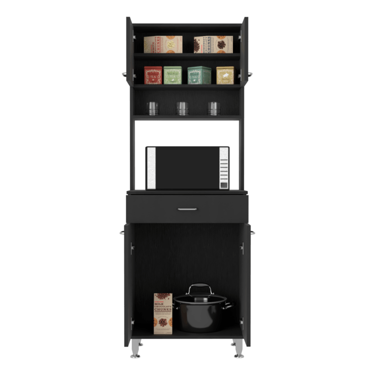 Alacena Bagan, Wengue, con Un Cajón Organizador ZF - VIRTUAL MUEBLES