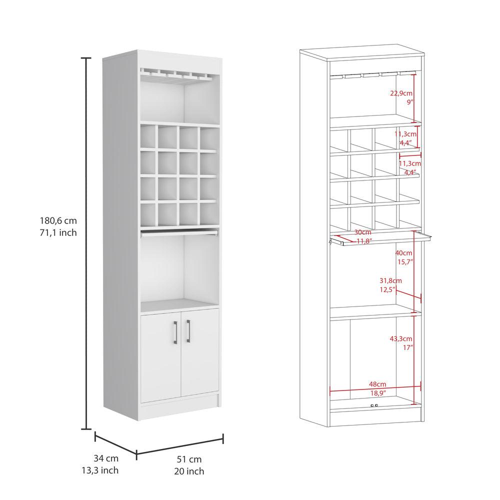 Bar Sancro, Blanco, con Gran Capacidad de Almacenamiento ZF - VIRTUAL MUEBLES