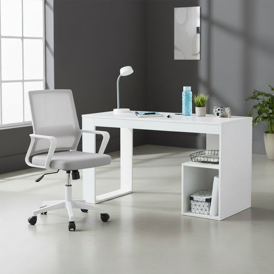 Combo para Oficina Zafra, Incluye Escritorio y Silla de Escritorio blanco