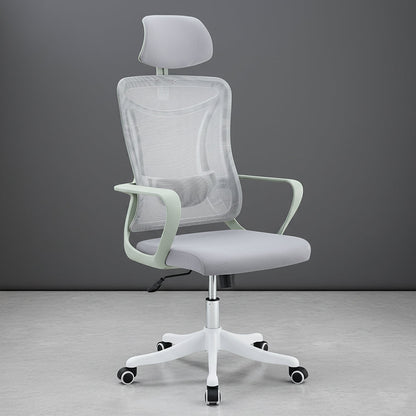 Combo Style escritorio y silla de oficina con respaldo en malla - vista lateral