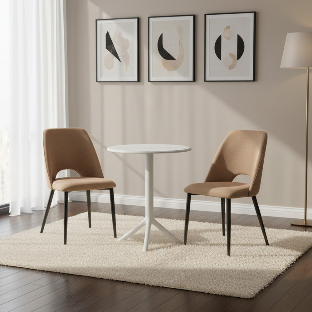 Set de 2 Sillas Urban, Color Marrón, con Espaldar y Diseño Moderno