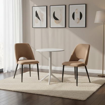 Set de 2 Sillas Urban, Color Marrón, con Espaldar y Diseño Moderno