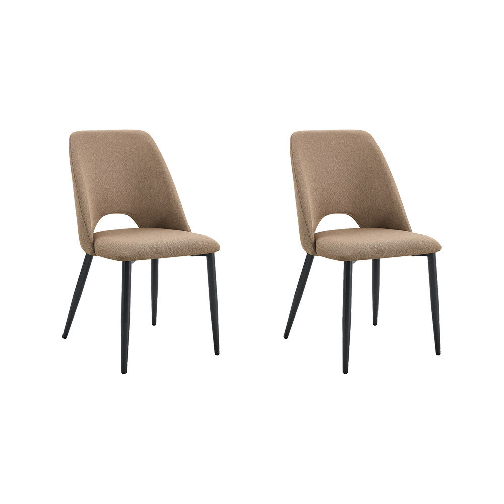 Set de 2 Sillas Urban, Color Marrón, con Espaldar y Diseño Moderno