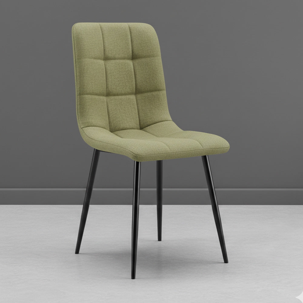 Set de 4 Sillas Flex, Color Verde Oliva Claro, con Espaldar y Diseño Moderno