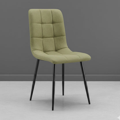 Set de 4 Sillas Flex, Color Verde Oliva Claro, con Espaldar y Diseño Moderno