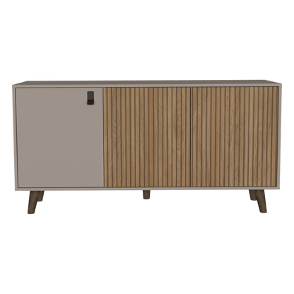 Mesa Auxiliar Mirabella, Cocoa, con Dos Puertas Abatibles y Amplio espacio para Ubicar Objetos - VIRTUAL MUEBLES