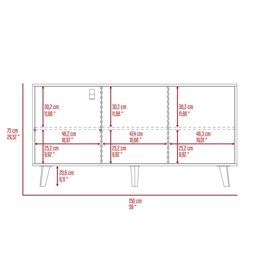 Mesa Auxiliar Mirabella, Cocoa, con Dos Puertas Abatibles y Amplio espacio para Ubicar Objetos - VIRTUAL MUEBLES