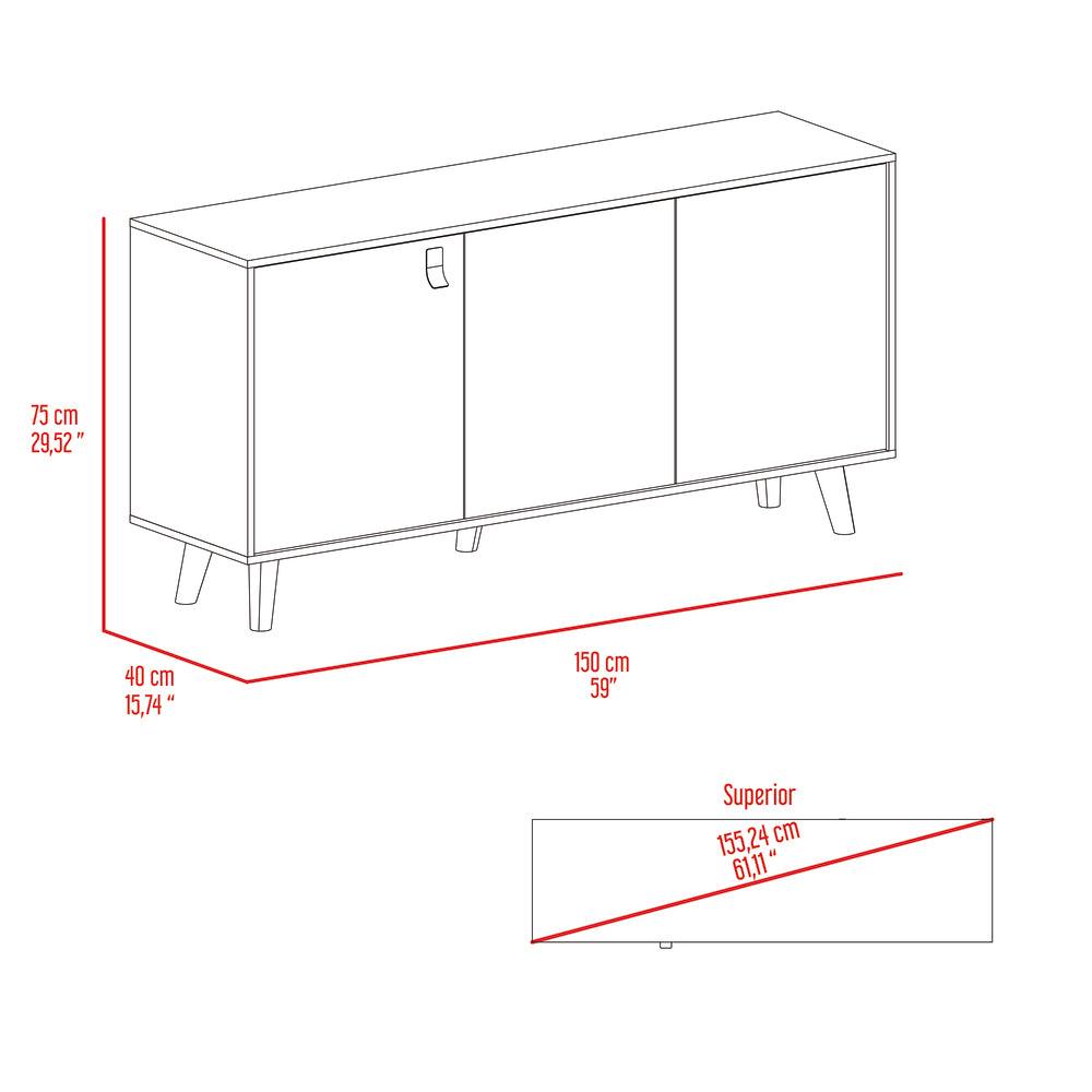 Mesa Auxiliar Mirabella, Cocoa, con Dos Puertas Abatibles y Amplio espacio para Ubicar Objetos - VIRTUAL MUEBLES