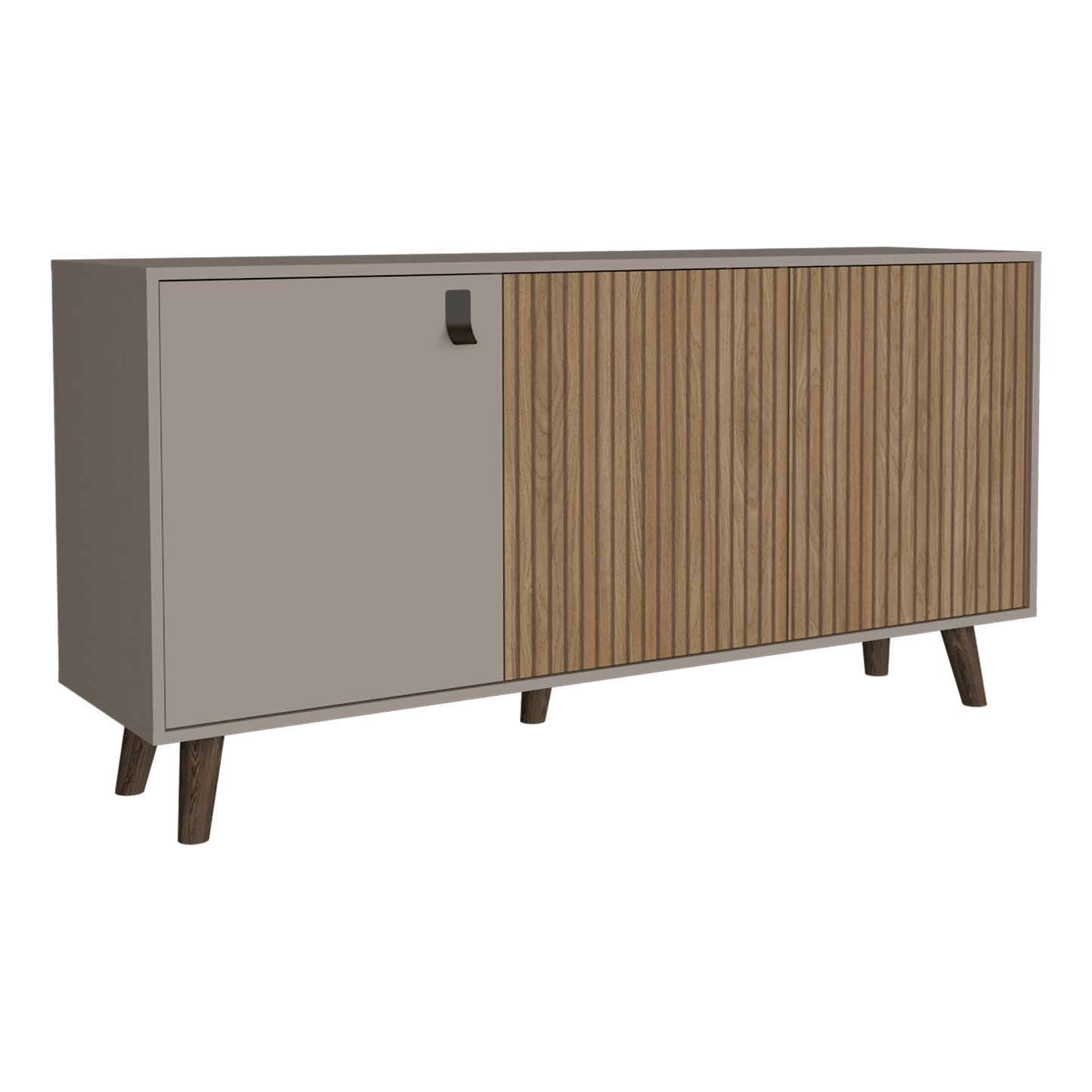 Mesa Auxiliar Mirabella, Cocoa, con Dos Puertas Abatibles y Amplio espacio para Ubicar Objetos - VIRTUAL MUEBLES