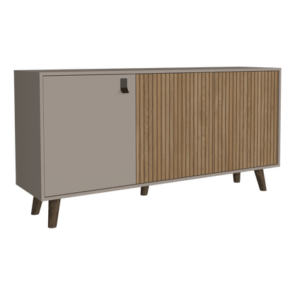 Mesa Auxiliar Mirabella, Cocoa, con Dos Puertas Abatibles y Amplio espacio para Ubicar Objetos - VIRTUAL MUEBLES