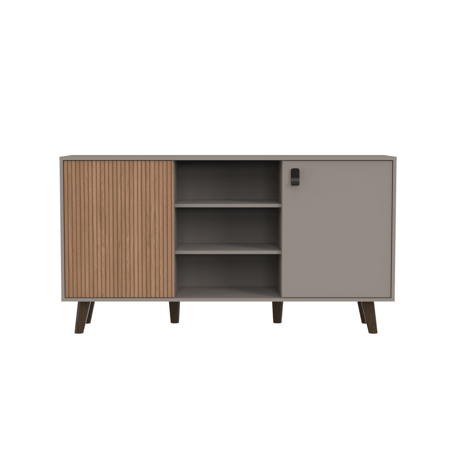 Mesa Auxiliar Mirabella, Cocoa, con Una Puerta y Amplio espacio para Ubicar Objetos - VIRTUAL MUEBLES