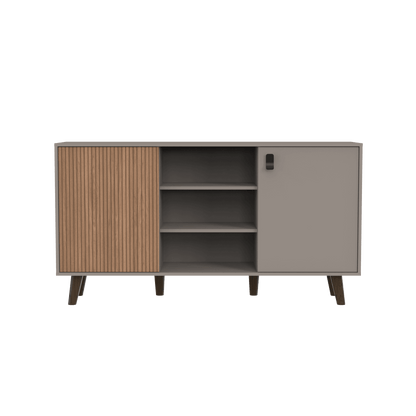 Mesa Auxiliar Mirabella, Cocoa, con Una Puerta y Amplio espacio para Ubicar Objetos - VIRTUAL MUEBLES