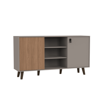 Mesa Auxiliar Mirabella, Cocoa, con Una Puerta y Amplio espacio para Ubicar Objetos - VIRTUAL MUEBLES