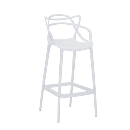 Set de 2 Sillas para Bar Palermo, Blanco, con Reposa Pies Doble Propósito