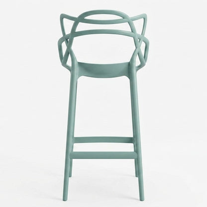 Set de 4 Sillas para Bar Palermo, Verde, con Reposa Pies Doble Propósito
