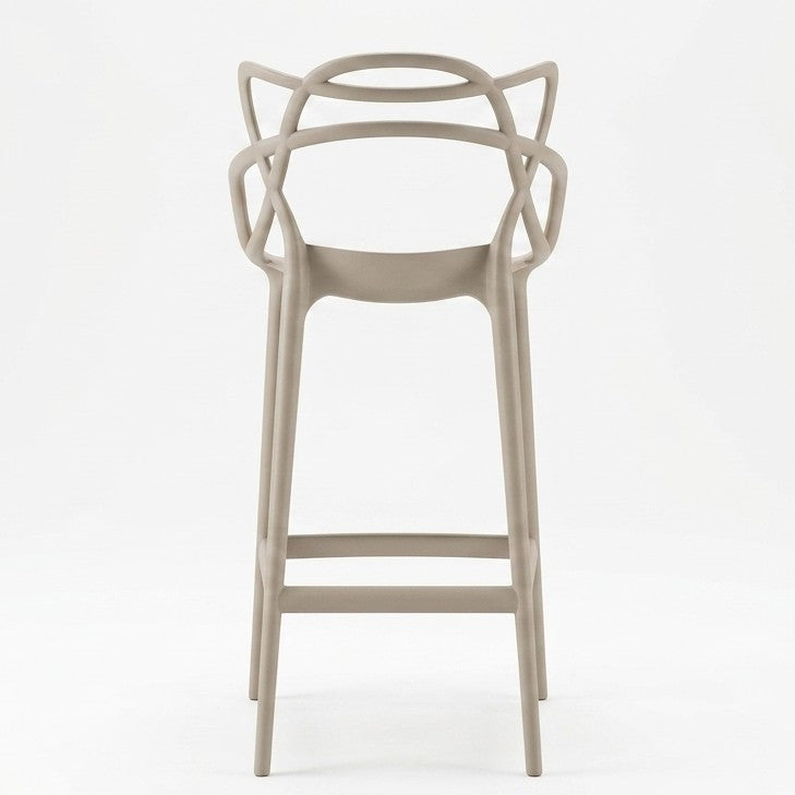 Set de 2 Sillas para Bar Palermo, Taupe, con Reposa Pies Doble Propósito