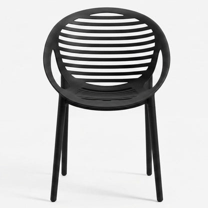 Silla Tokio con Brazos, Color Negro, con Espaldar y Diseño Moderno