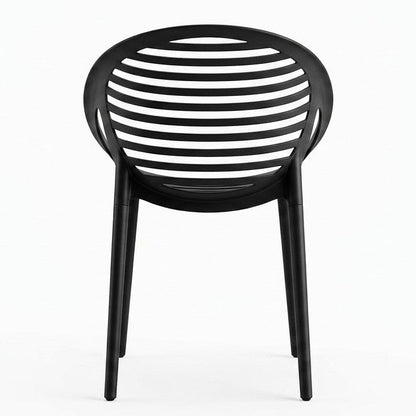 Silla Tokio con Brazos, Color Negro, con Espaldar y Diseño Moderno