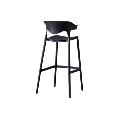 Set de 4 Sillas para Bar Elena, Color Negro, Diseño Moderno, vista en perspectiva
