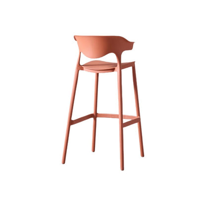 Silla para Bar Elena, Color Terracota, Diseño Moderno, detalle interior