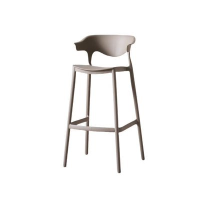 Silla para barra Elena color taupe en polipropileno - detalle de acabado