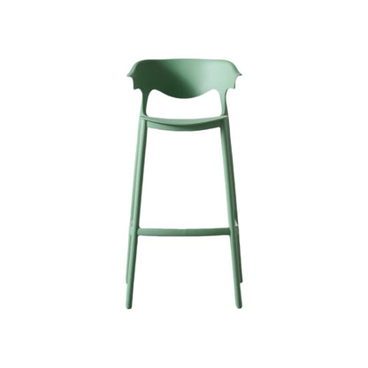 Silla para bar Elena verde oliva en polipropileno 99 cm - detalle de acabado