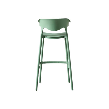 Silla para bar Elena verde oliva en polipropileno 99 cm - detalle