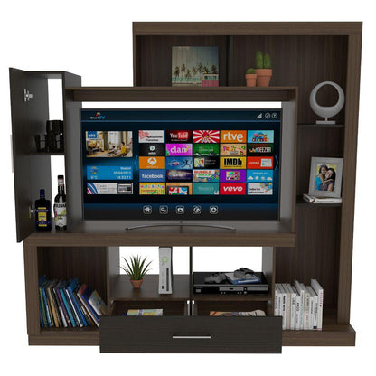 Mesa Para Tv Tolú, Moreno y Wengue, con Espacio Para Televisor de Hasta 50 Pulgadas - VIRTUAL MUEBLES