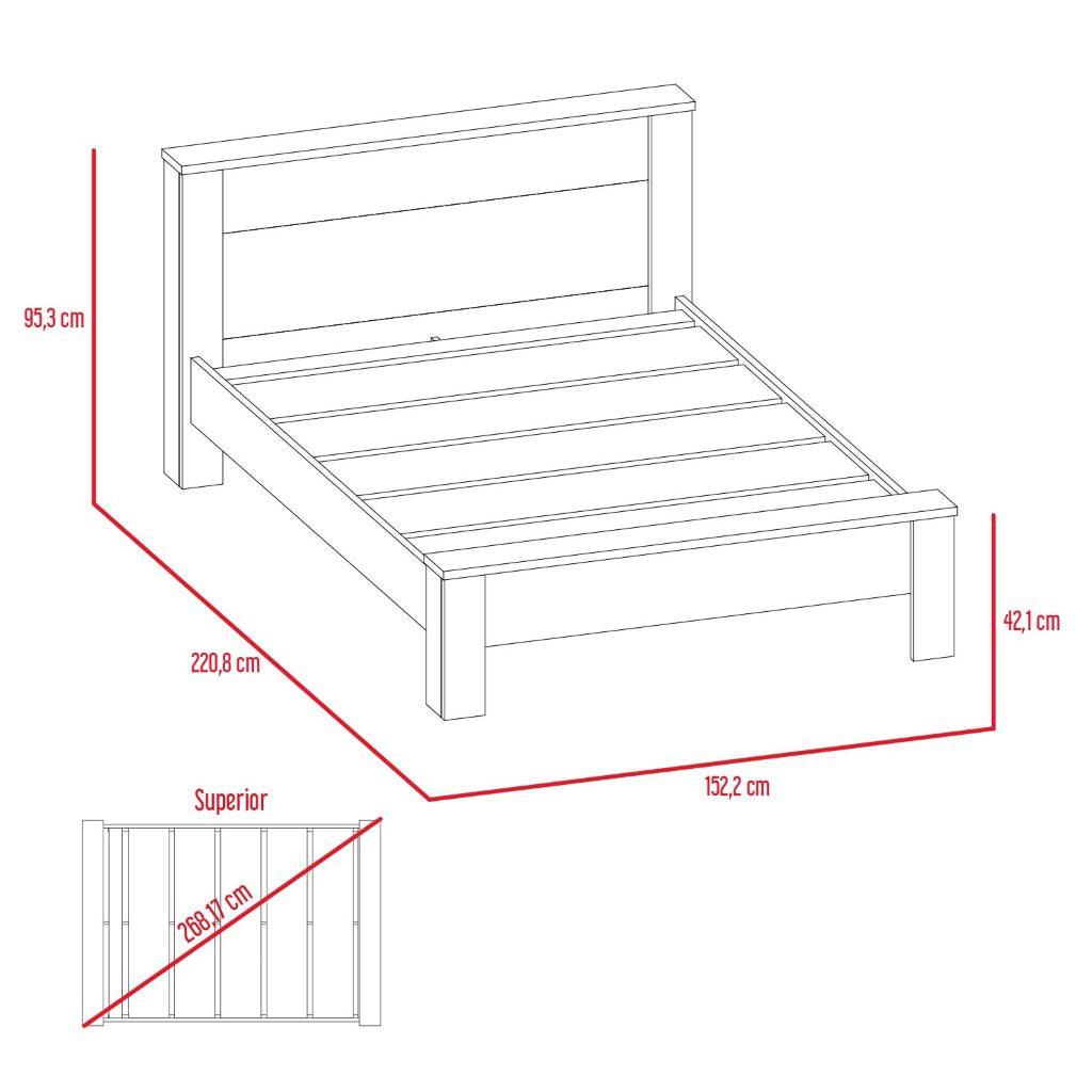 Combo para Habitación Repoll, incluye Cama Doble.