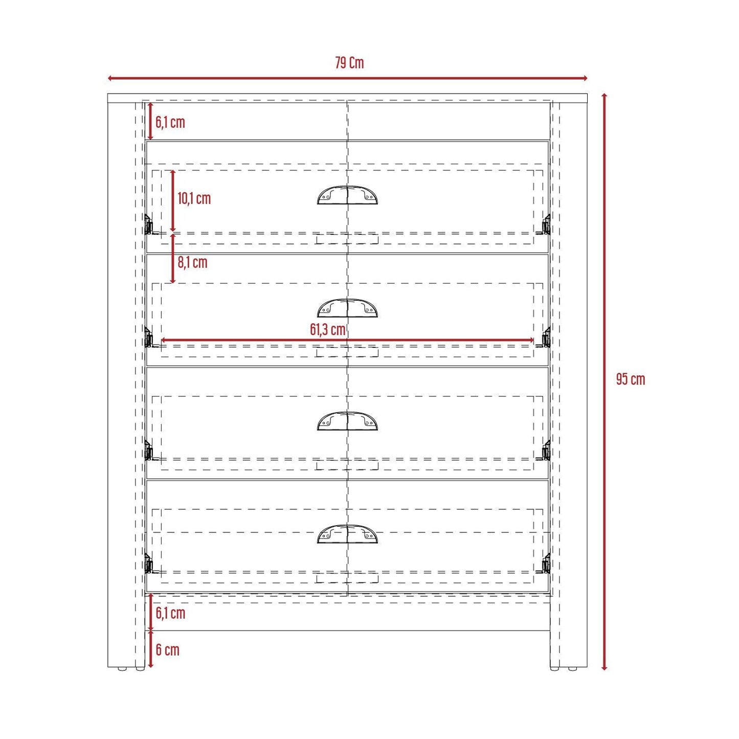 Organizador Avú, Gris y Macadamia, con Cuatro Cajones de Amplio Espacio de Almacenamiento - VIRTUAL MUEBLES