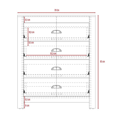 Organizador Avú, Gris y Macadamia, con Cuatro Cajones de Amplio Espacio de Almacenamiento - VIRTUAL MUEBLES