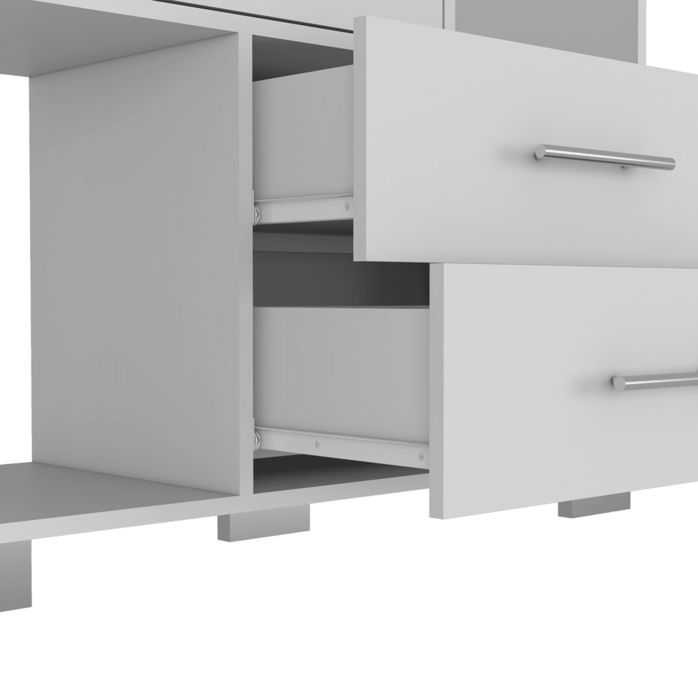 Organizador Karely, Blanco, 4 cajones multiusos deslizables ZF - VIRTUAL MUEBLES