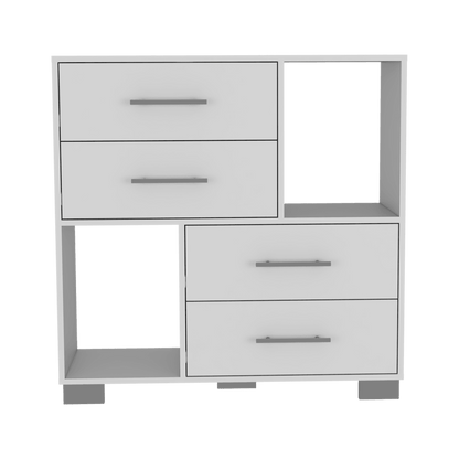 Organizador Karely, Blanco, 4 cajones multiusos deslizables ZF - VIRTUAL MUEBLES