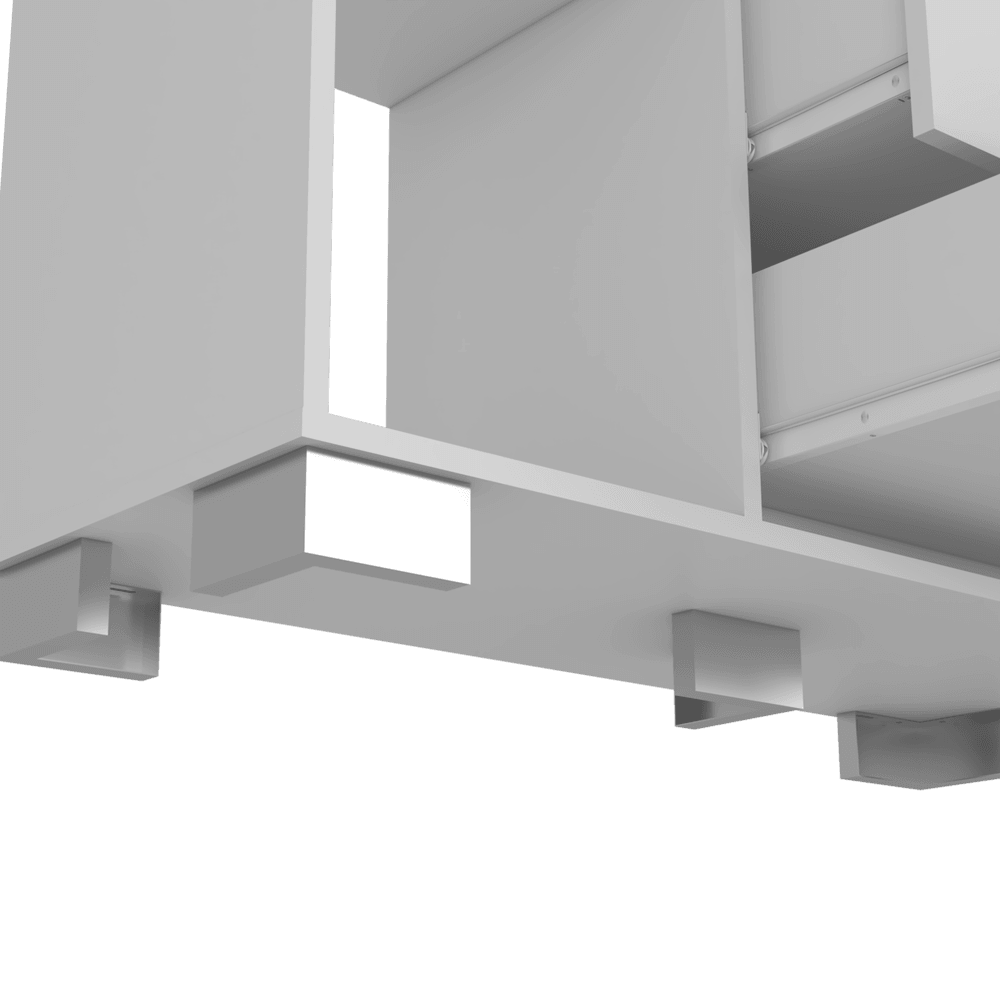 Organizador Karely, Blanco, 4 cajones multiusos deslizables ZF - VIRTUAL MUEBLES