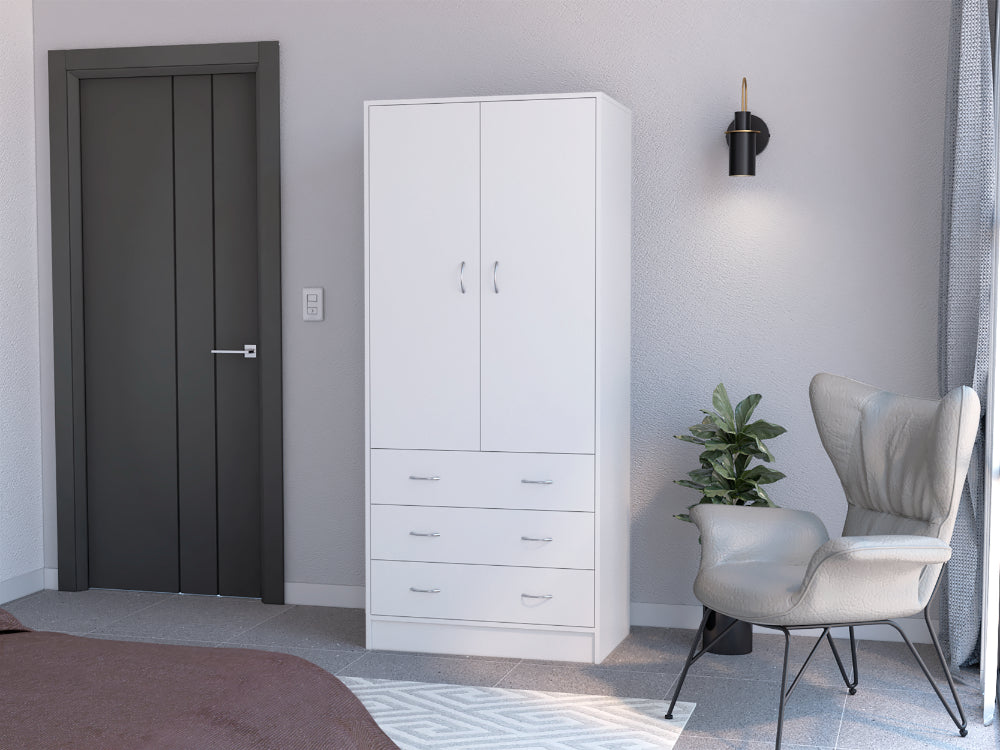 Closet Pilic, Blanco Duqueza, tres cajones con gran capacidad de almacenamiento