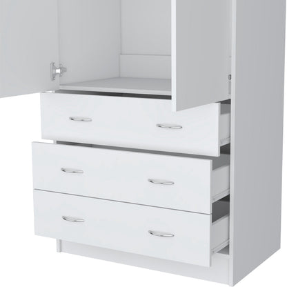 Closet Pilic, Blanco Duqueza, tres cajones con gran capacidad de almacenamiento