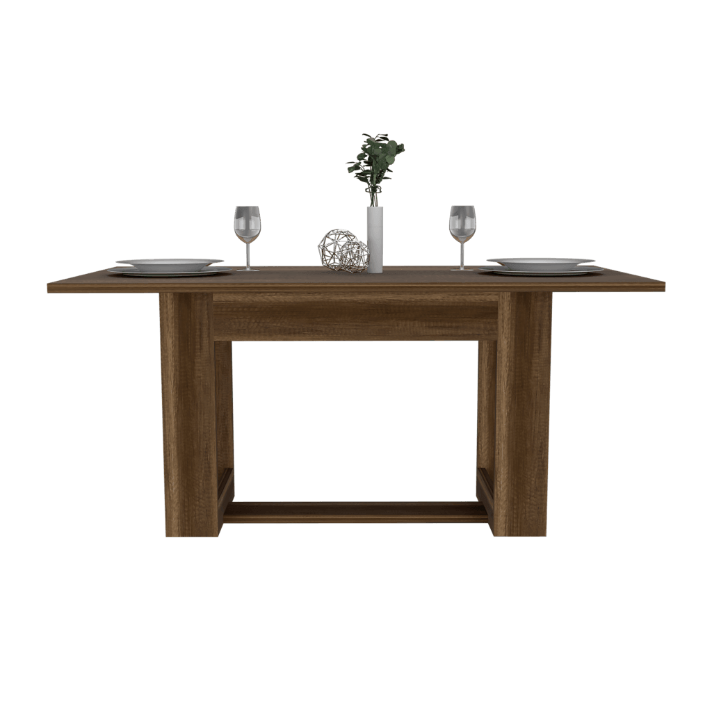 Juego de Comedor Glen · 4 Sillas · Cobre y Blanco