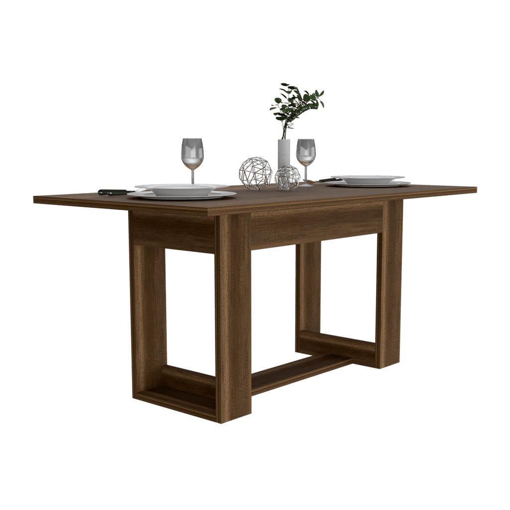Juego de Comedor Glen · 4 Sillas · Cobre y Blanco