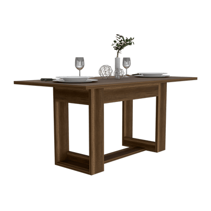 Juego de Comedor Glen · 4 Sillas · Cobre y Blanco