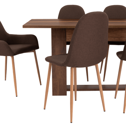 Combo Comedor Sonora, Cobre, Chocolate y Café Claro, Incluye Comedor y 6 Sillas - VIRTUAL MUEBLES