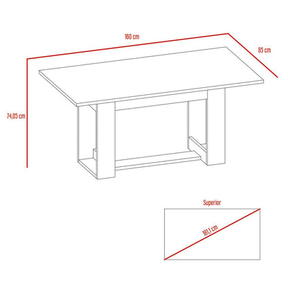 Combo Comedor Sonora, Cobre, Café Claro y Chocolate, Incluye Comedor y 6 Sillas - VIRTUAL MUEBLES