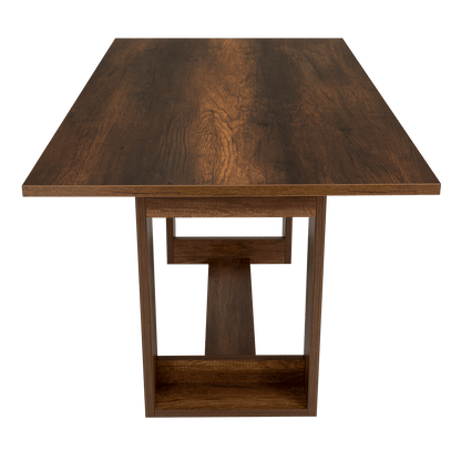 Juego de Comedor Glen · 4 Sillas · Cobre y Blanco